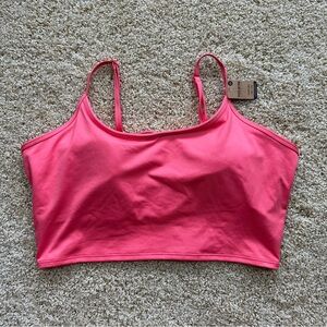 PINK Ultimate Lightly Lined Sports Bra Pink Longline Low Impact Size XXL NWT